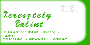 keresztely balint business card