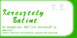 keresztely balint business card